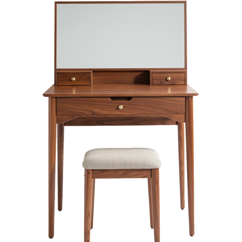 The Contemporary Walnut Vanity Set