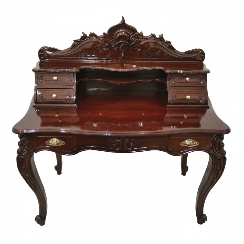 Carved Wooden Writing Desk